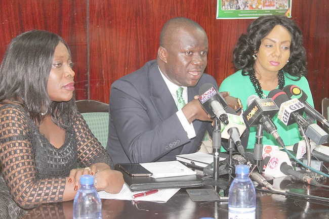 From left Madam Catherine Afeku, Mr Abu Jinapor and Ms Inna Patty
